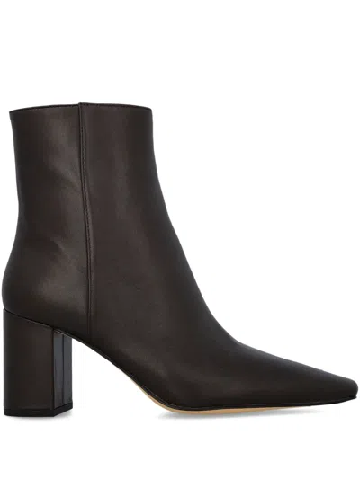 Michael Michael Kors 75mm Elise Leather Boots In Black