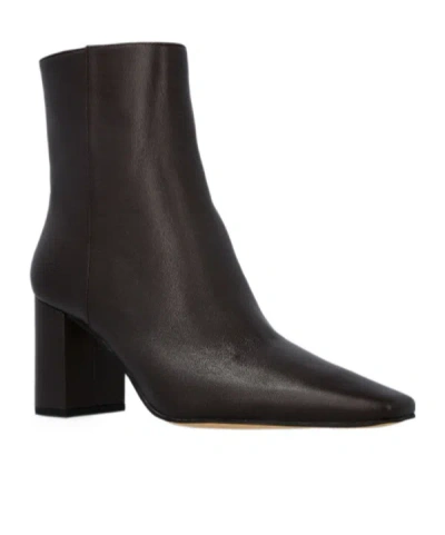 Michael Michael Kors 75mm Elise Leather Boots In Brown