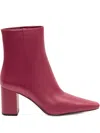Michael Michael Kors 75mm Elise Zip-detail Block-heel Ankle Boots In Pink