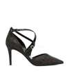 Michael Michael Kors 90mm Glittered Pointed Pumps In Black