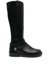 Michael Michael Kors Abigail Boot In Leather And Nylon Color Black In Black