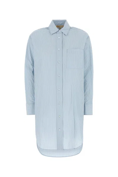 MICHAEL MICHAEL KORS MICHAEL BY MICHAEL KORS EMBROIDERED CHAMBRAY SHIRT DRESS