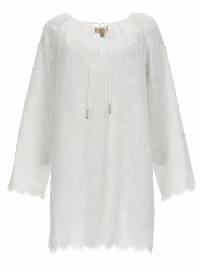 Michael Michael Kors Michael By Michael Kors Abito Con Ricami Floreali In Neutral