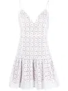 Michael Michael Kors Sangallo Eyelet Mini-dress In White