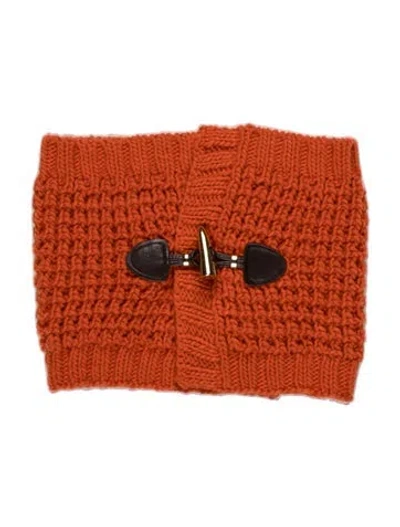 Pre-owned Michael Michael Kors Acrylic Scarf In Orange