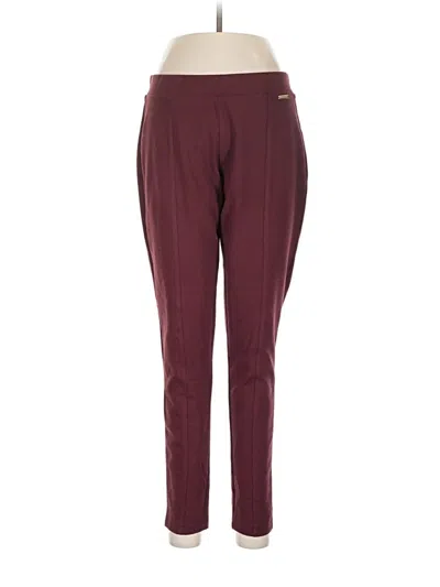 Pre-owned Michael Michael Kors Active Pants In Burgundy