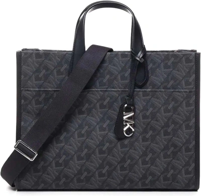 Michael Michael Kors Admiral Blue Gigi Logo Tote Handbag In Multi