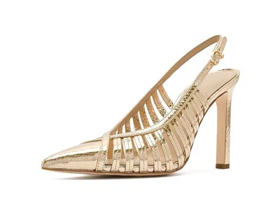 Michael Michael Kors Adriana High Pumps Women's Shoes Pale Gold: 7.5 M