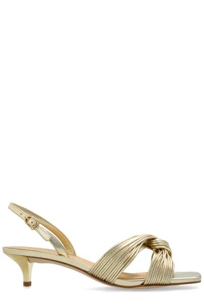 Michael Michael Kors 50mm Alessia Sandals In Gold
