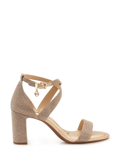 Michael Michael Kors Alexa Flex Mini Sandals With Tacco Thergo In Pale Gold