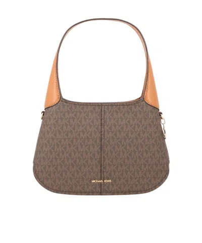 Michael Michael Kors Alice Small Signature Logo Shoulder Bag In Brown