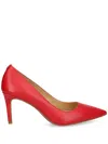 Michael Michael Kors Alina Flex 75mm Leather Pumps In Red