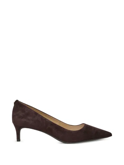 Michael Michael Kors Alina Flex Pointed-toe Suede Pumps In Burgundy