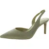 Michael Michael Kors Alina Flex Sling Womens Glitter Canvas Slingback Heels In Gold