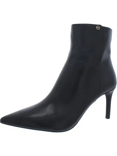 Michael Michael Kors Leather 105mm Ankle Boots In Black