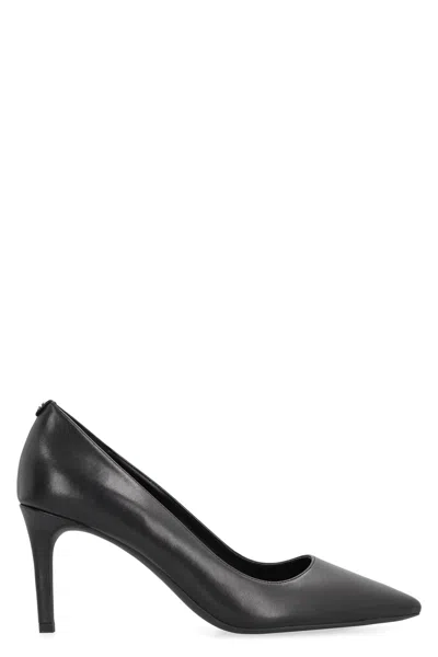 Michael Michael Kors Alina Leather Pointy-toe Pumps In Black