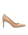 Michael Michael Kors Alina Leather Pointy-toe Pumps In Nude