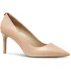 Michael Michael Kors Women's Alina 75mm Leather Pointed-toe Pumps In Light Blush