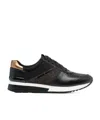 Michael Michael Kors Allie Low-top Leather Sneakers In Black