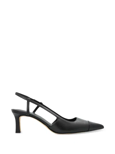 Michael Michael Kors Alora Leather Slingback Pumps In Black