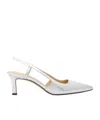 Michael Michael Kors Alora Metallic Snake Embossed Leather Slingback Pump