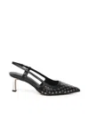Michael Michael Kors Alora Slingback Decollete In Black