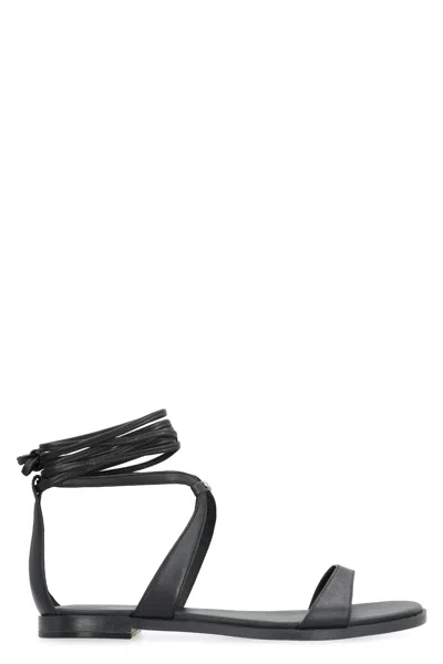 Michael Michael Kors Woman Thong Sandal Black Size 6.5 Leather