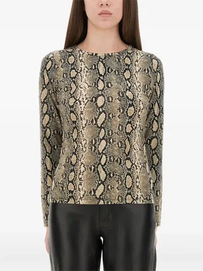 Michael Michael Kors Animal-print Blouse In Multi