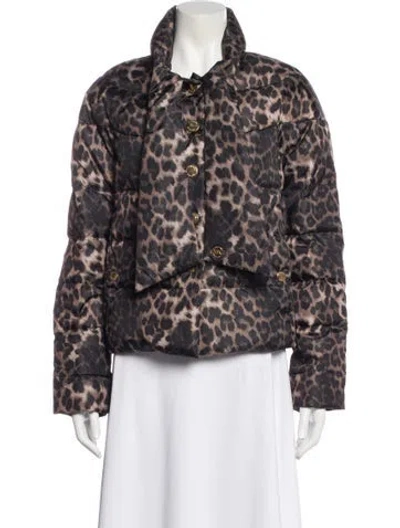 Pre-owned Michael Michael Kors Animal Print Down Jacket In Multi
