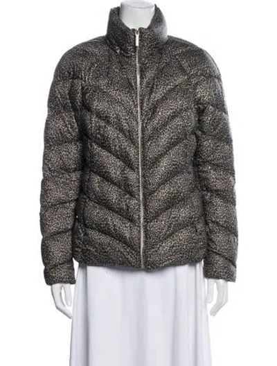 Pre-owned Michael Michael Kors Animal Print Down Jacket In Multi