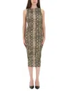 Michael Michael Kors Snake Print Viscose Blend Dress
