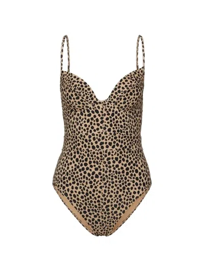 Michael Michael Kors Animal-print Swimsuit In Multi