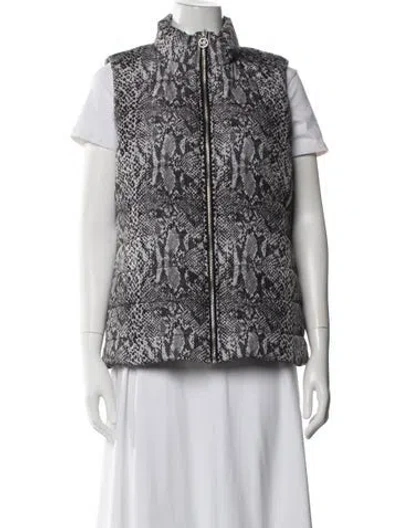 Pre-owned Michael Michael Kors Animal Print Vest W/ Tags In Gray