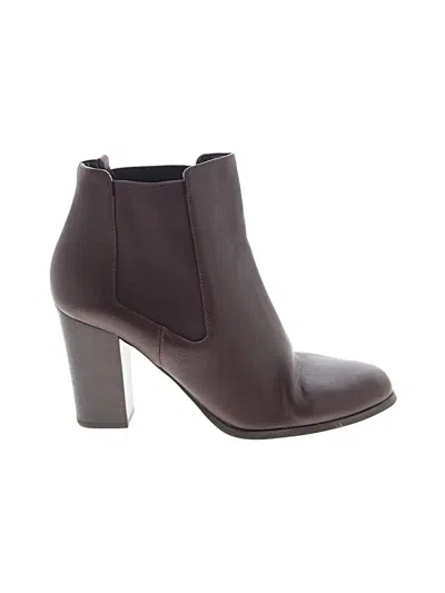 Pre-owned Michael Michael Kors Ankle Boots In Burgundy