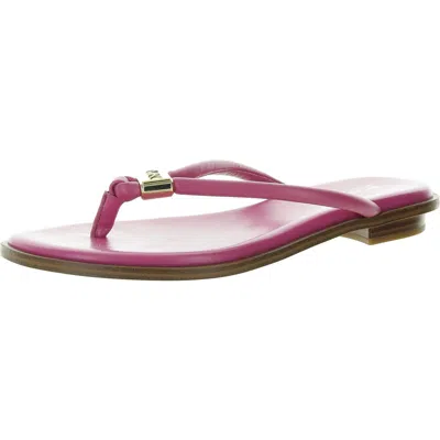 Michael Michael Kors Annie Thong Womens Faux Leather Slip On Flip-flops In Multi