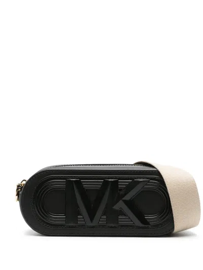 Michael Michael Kors Appliqué-logo Leather Bag In Black