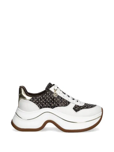 Michael Michael Kors Arla Logo-detail Embellished Sneakers In White