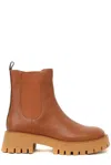 Michael Michael Kors Flat Ankle Boots Michael Kors Woman Color Camel In Brown