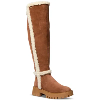 Michael Michael Kors Asher Boot Womens Faux Fur Lined Faux Suede Over-the-knee Boots In Multi