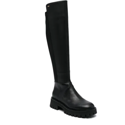 Michael Michael Kors Asher Womens Zipper Leather Over-the-knee Boots In Black