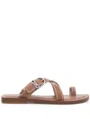 Michael Michael Kors Mmk Ashton Leather Sandals In Brown