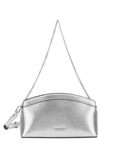 Michael Michael Kors Athena Metallic Chain Shoulder Bag In Silver