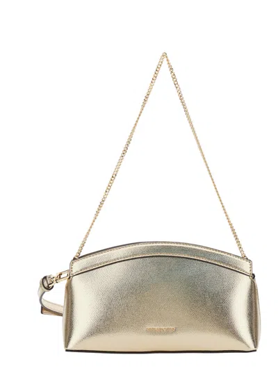 Michael Michael Kors Athena Sm Dome Chn Clutch Xbody In Silver