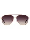 Michael Michael Kors Aviator Frame Sunglasses In Pink