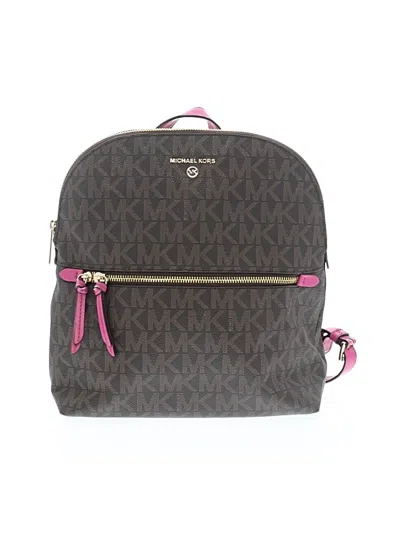 Pre-owned Michael Michael Kors Backpack In Brown