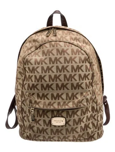 Pre-owned Michael Michael Kors Backpack In Neutral