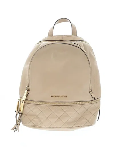 Pre-owned Michael Michael Kors Backpack In Tan