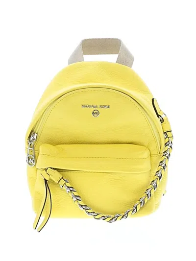 Pre-owned Michael Michael Kors Backpack In Yellow