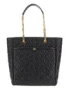 Michael Michael Kors Large Blaire Quilted Chain Tote Bag In Black