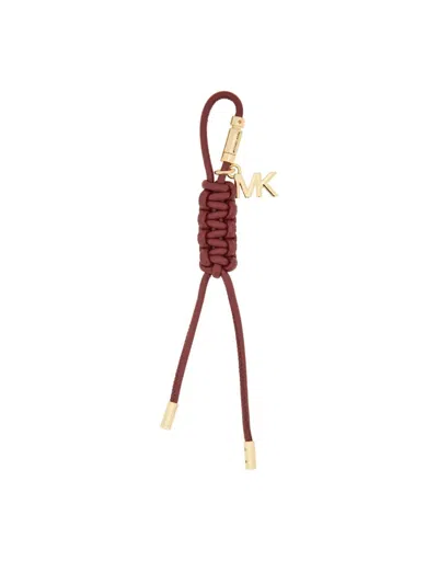 Michael Michael Kors Michael By Michael Kors Bag Charm With Logo In Burgundy